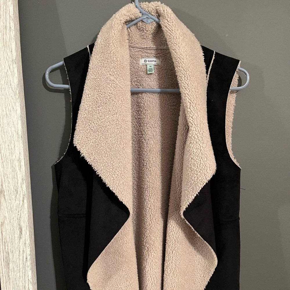 Black suede vest from Nordstrom